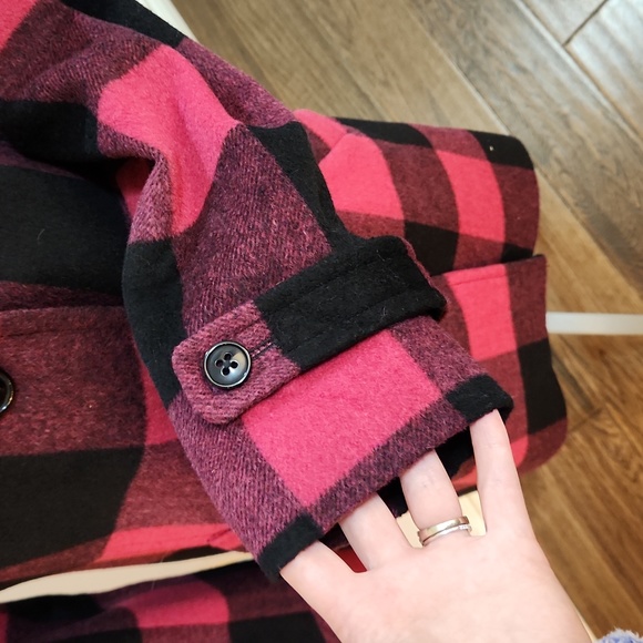 Jacob Buffalo plaid pea coat - Picture 2 of 6